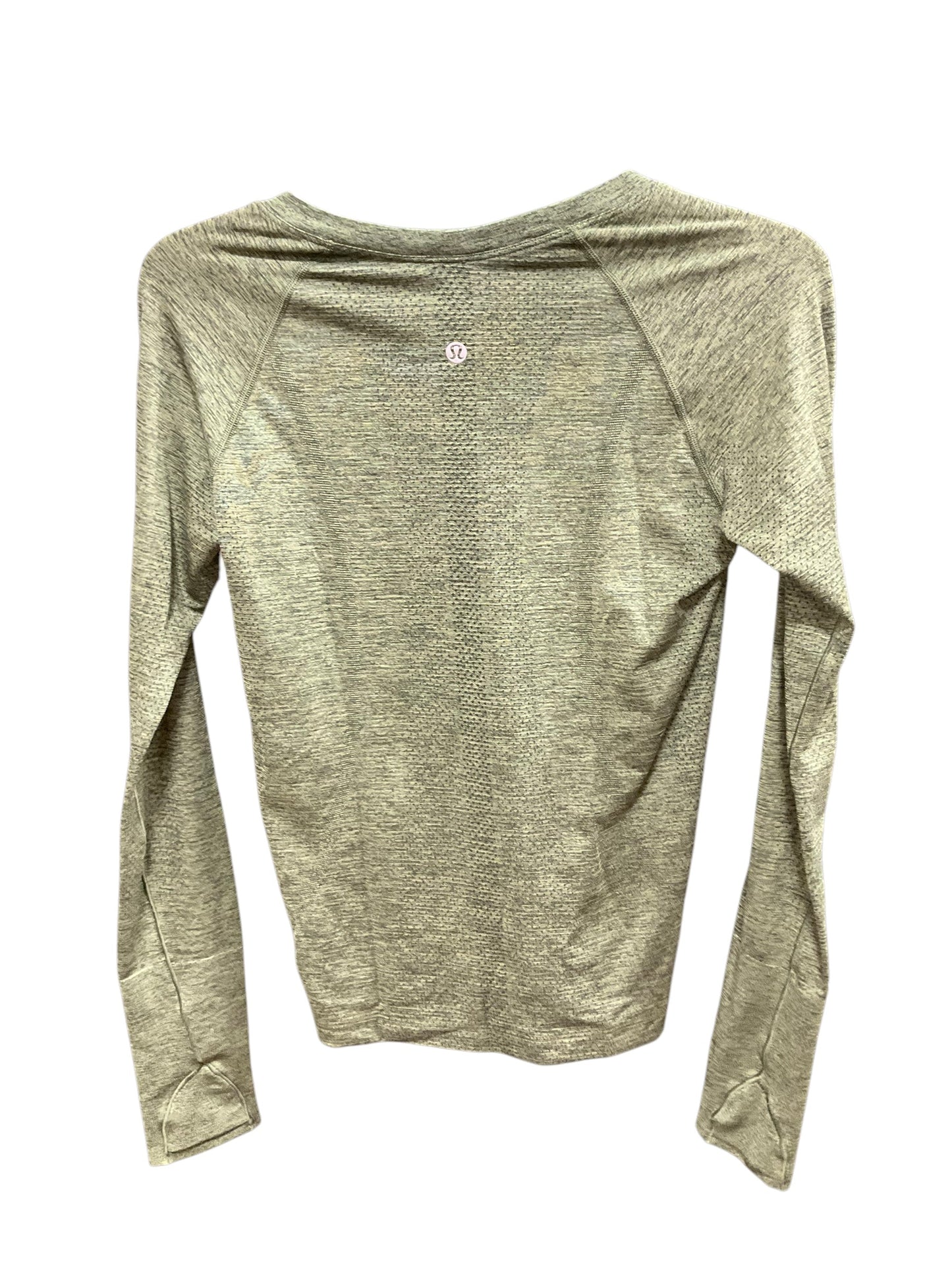 Athletic Top Long Sleeve Crewneck By Lululemon In Green, Size: M