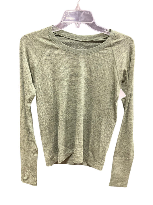 Athletic Top Long Sleeve Crewneck By Lululemon In Green, Size: M