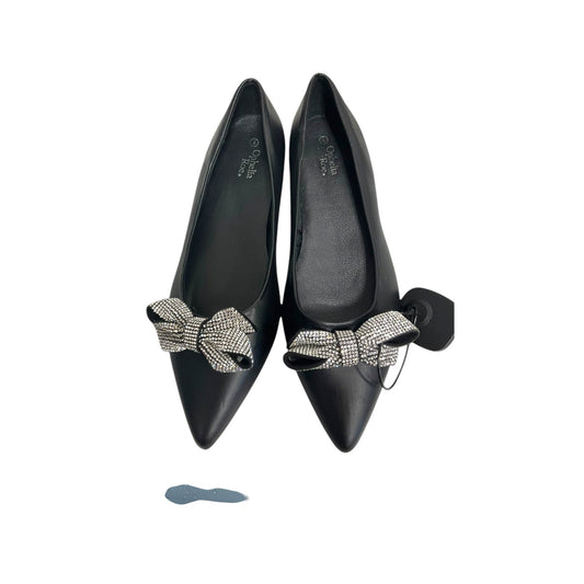 Shoes Flats By Ophelia Roe In Black & Silver, Size: 9