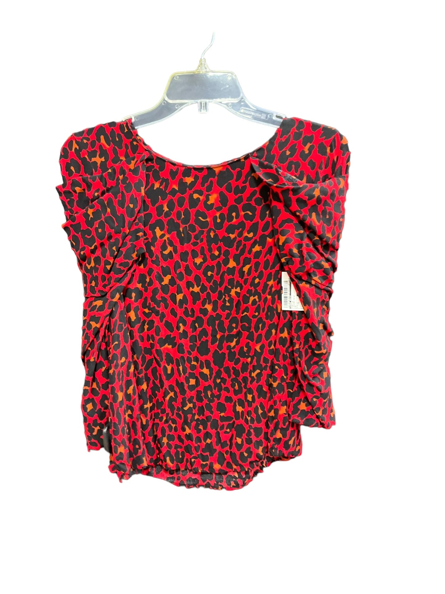 Leopard Print Top Long Sleeve Zara Basic, Size Xs