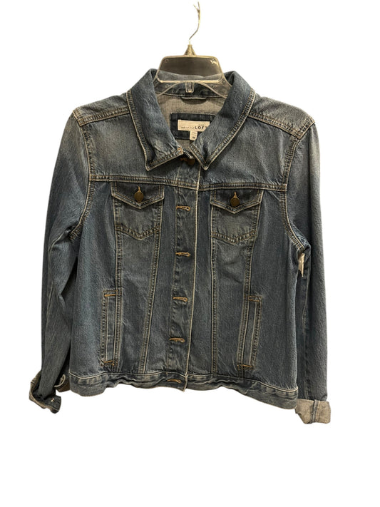 Jacket Denim By Loft In Blue Denim, Size: M