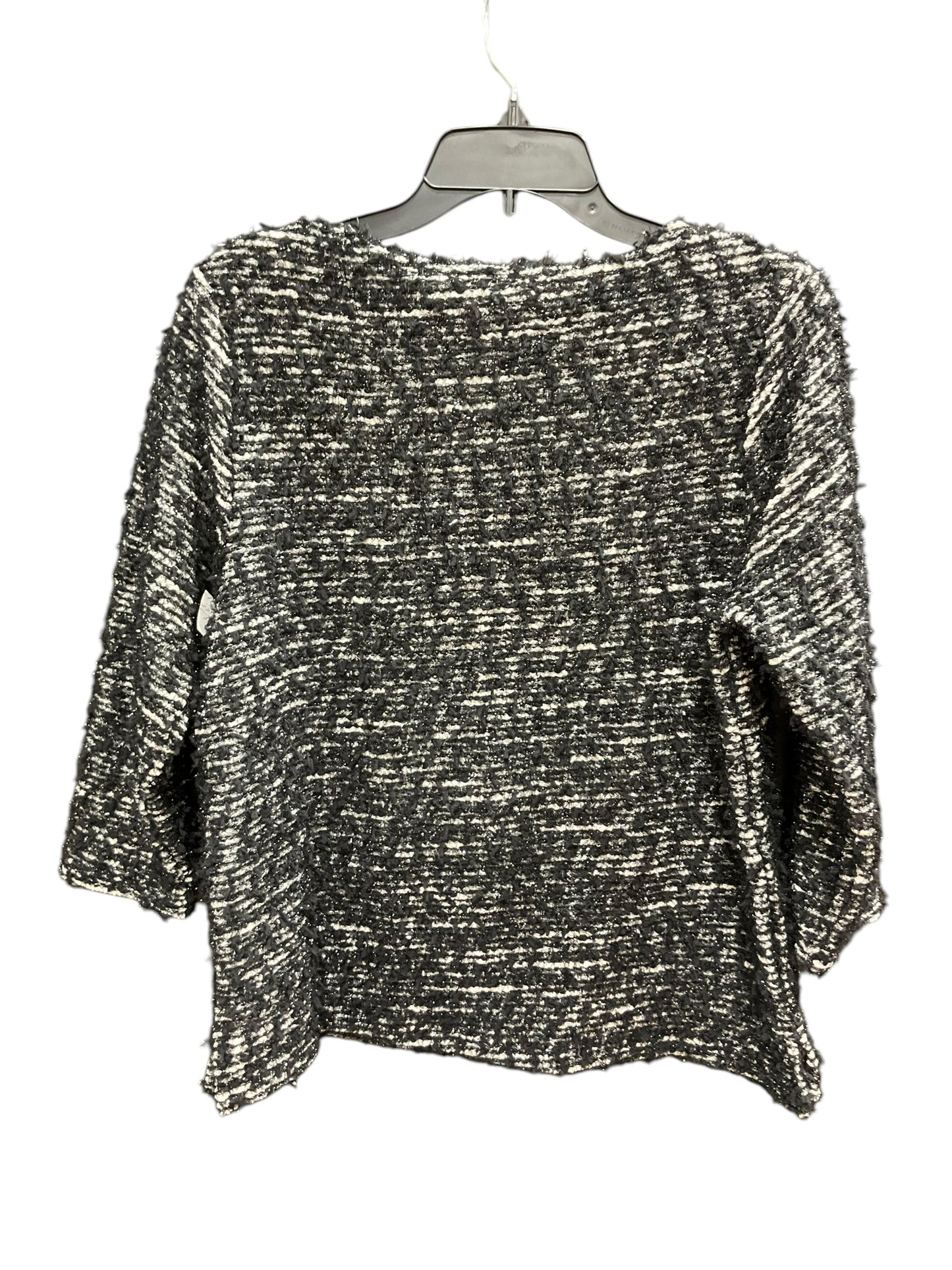 Sweater By Chicos In Black & White, Size: M