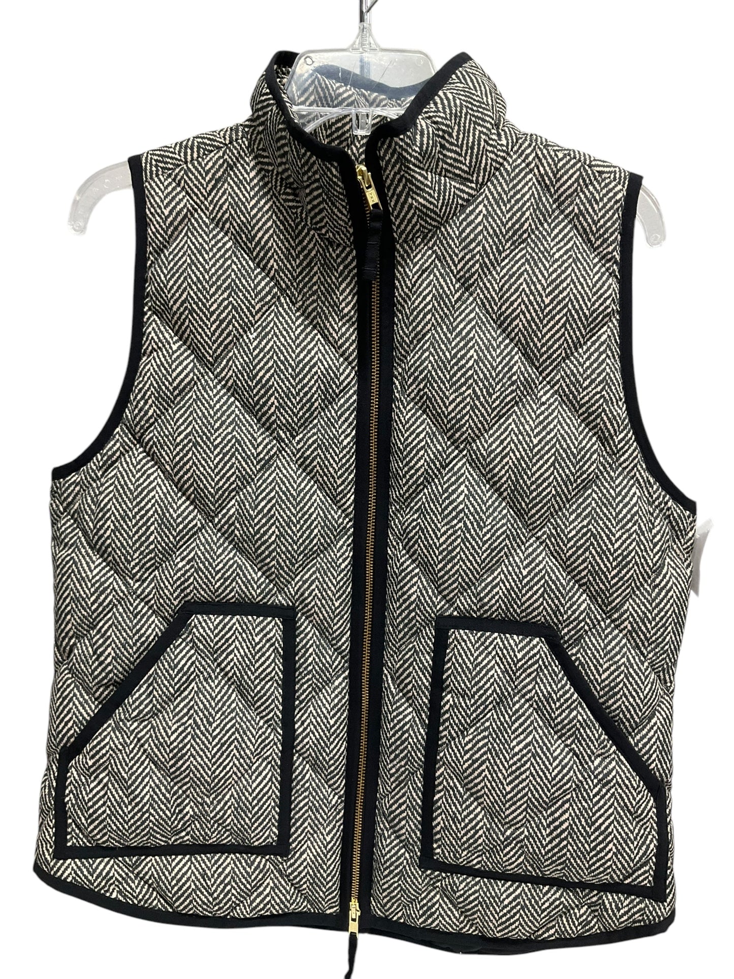 Vest Puffer & Quilted By J. Crew In Black & Brown, Size: M