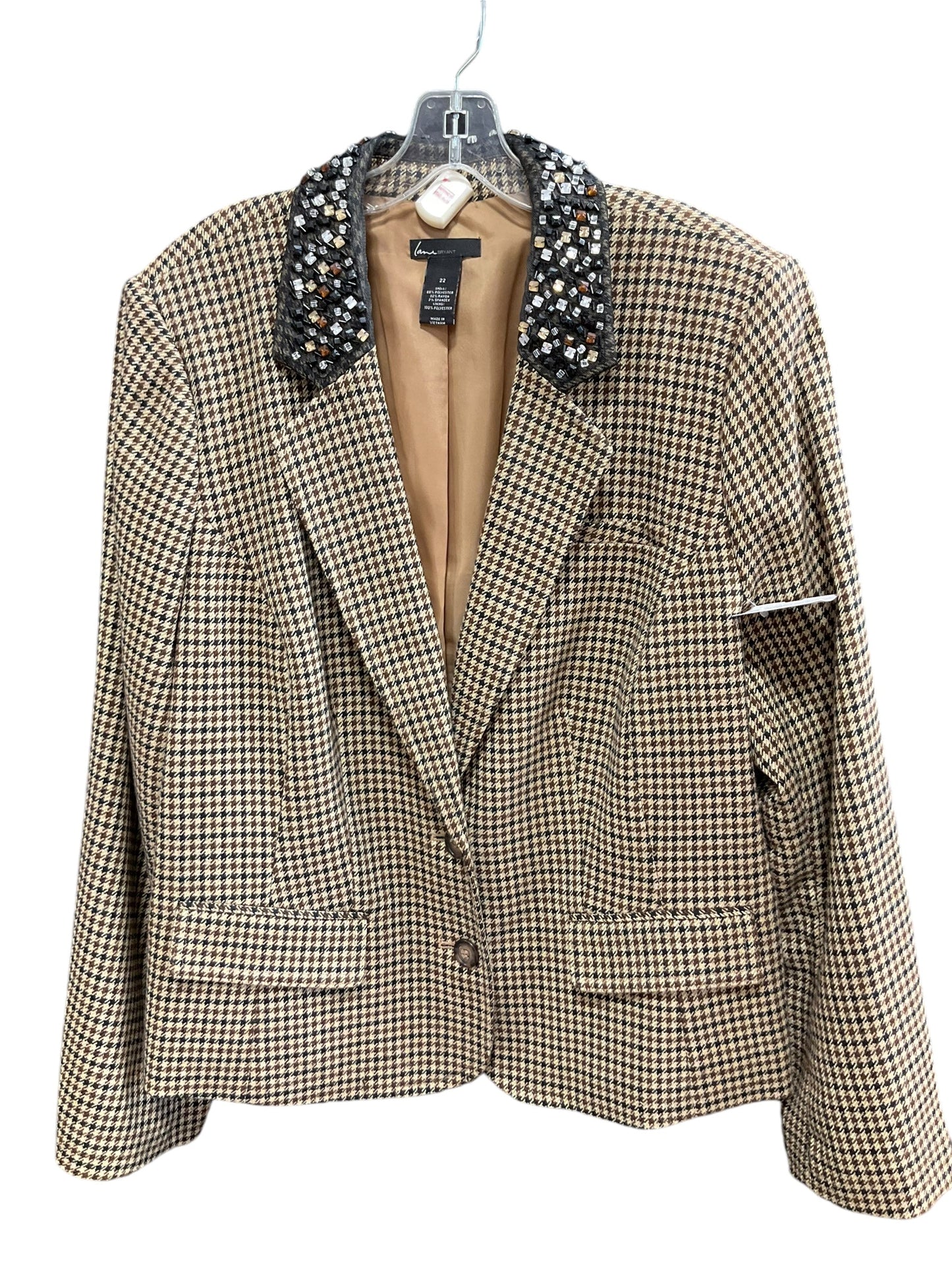 Blazer By Lane Bryant In Plaid Pattern, Size: 2x