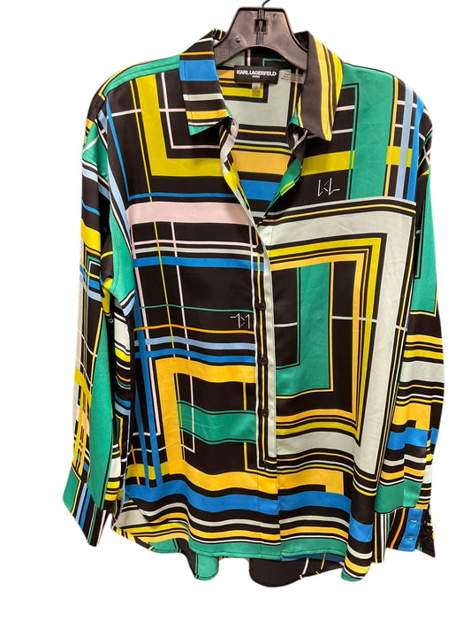 Blouse Designer By Karl Lagerfeld In Multi-colored, Size: S