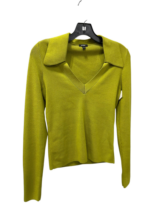 Top Long Sleeve By Express In Green, Size: M