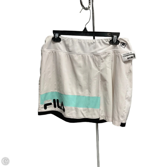 Athletic Skort By Fila In White, Size: L