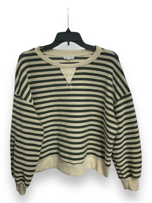 Top Long Sleeve By Blu Pepper In Striped Pattern, Size: L