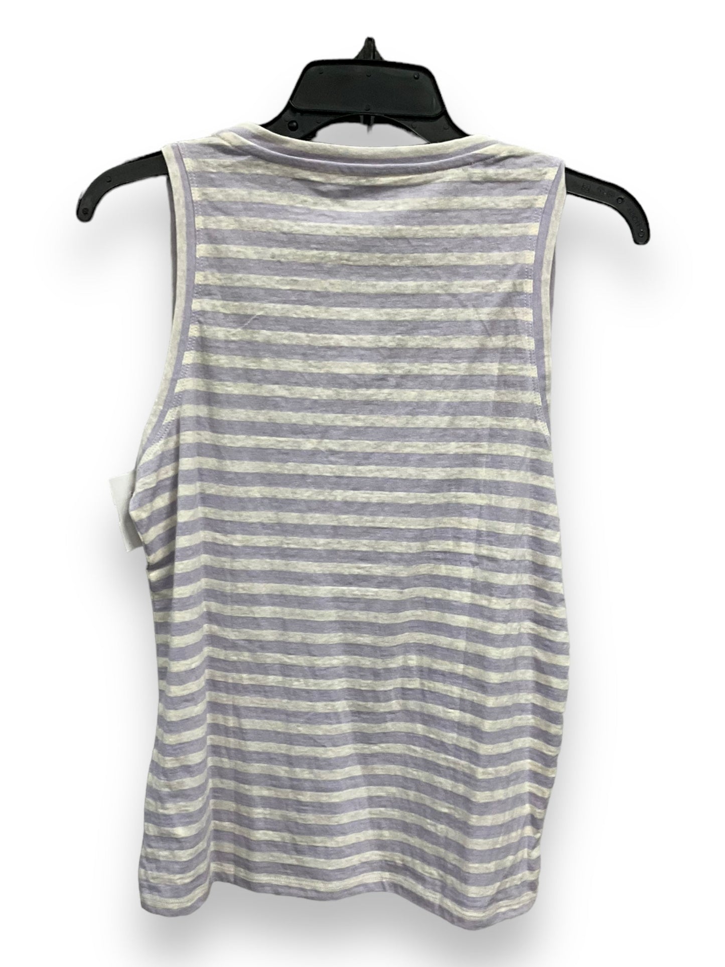 Purple & White Top Sleeveless J. Crew, Size S