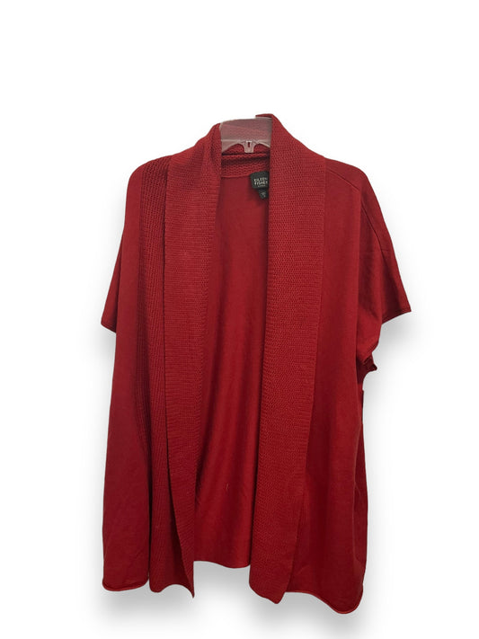 Cardigan By Eileen Fisher In Red, Size: 1x