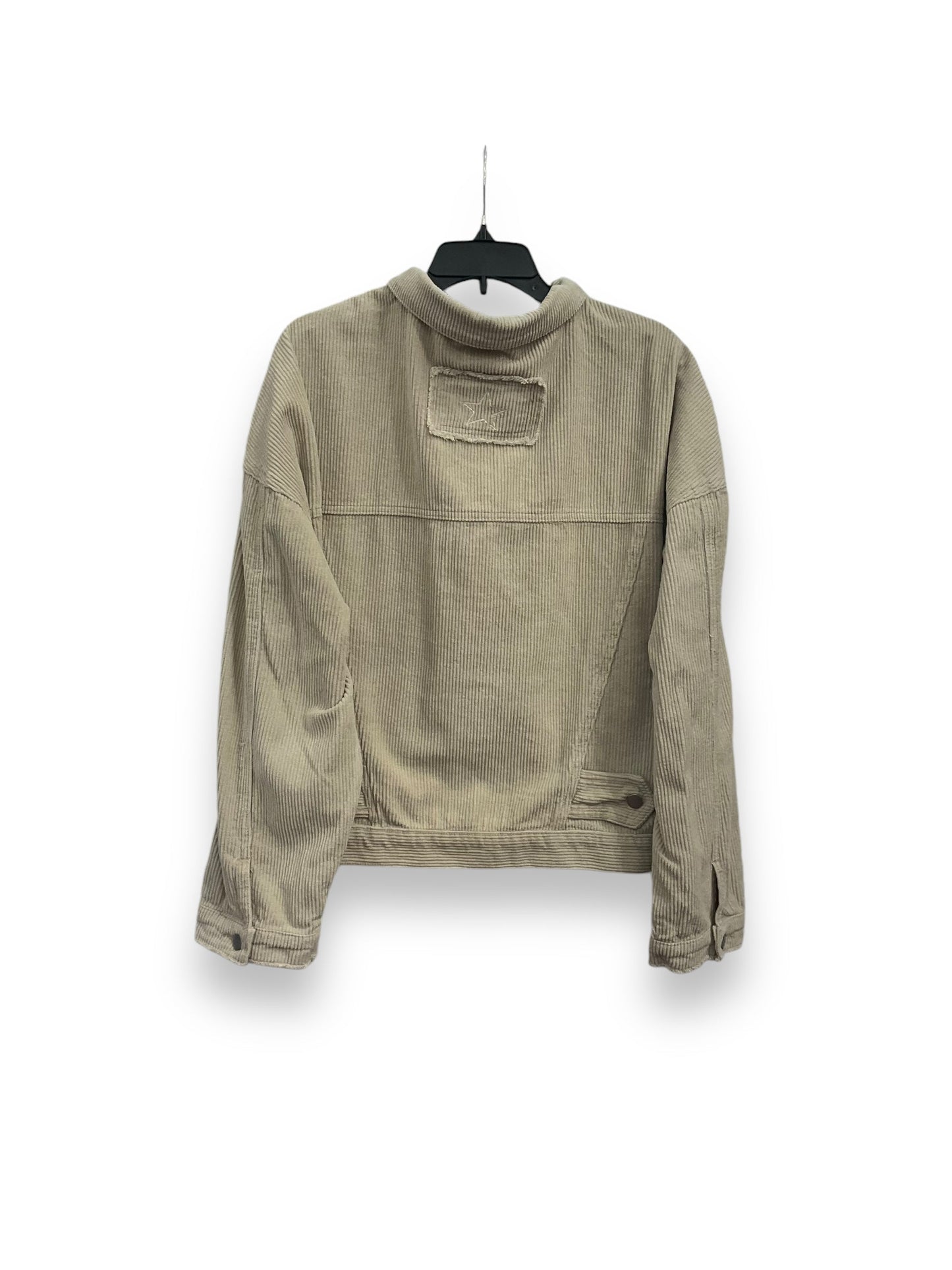 Jacket Shirt By Pol In Tan, Size: M