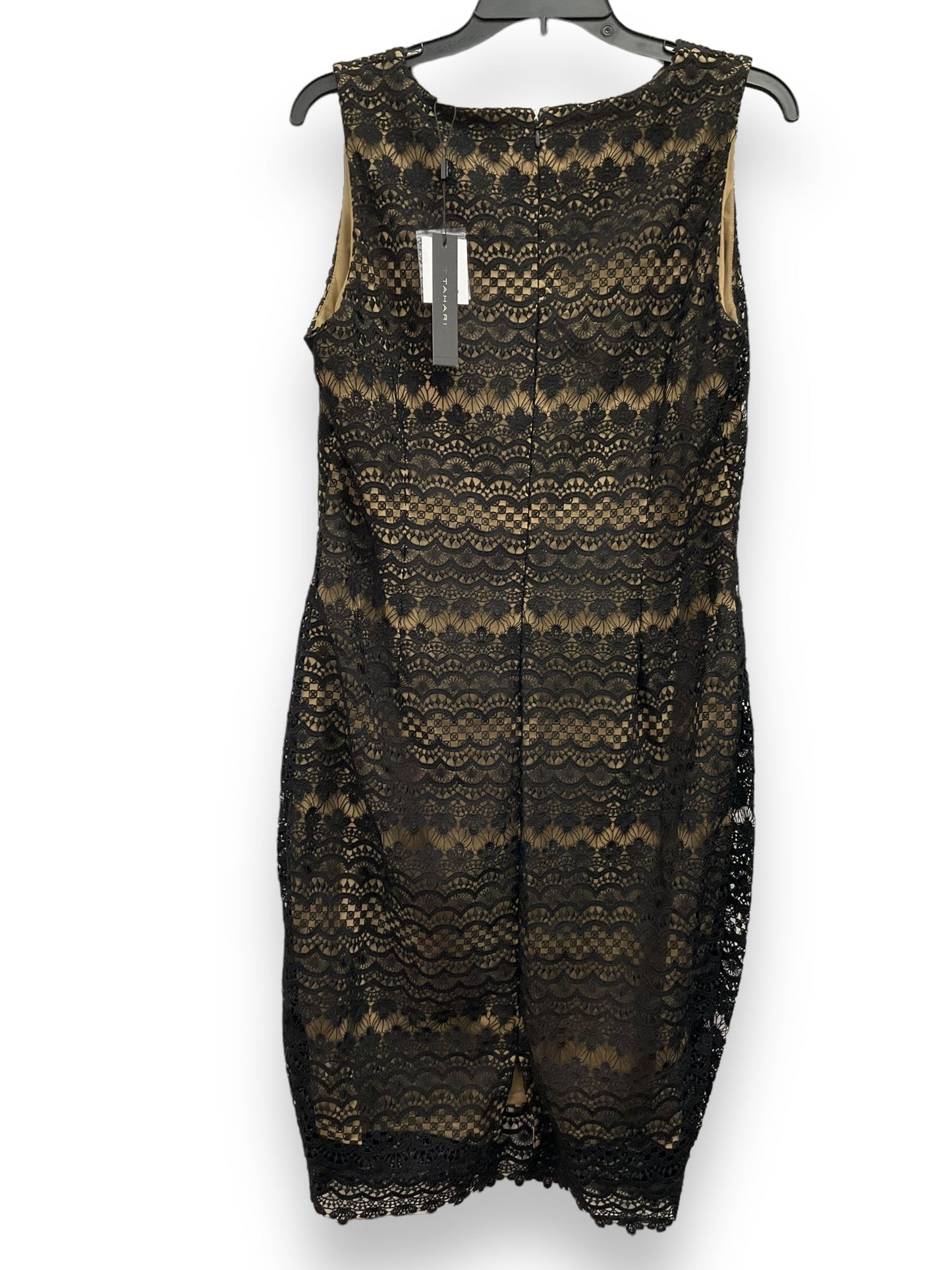 Black & Tan Dress Party Midi T Tahari, Size 14