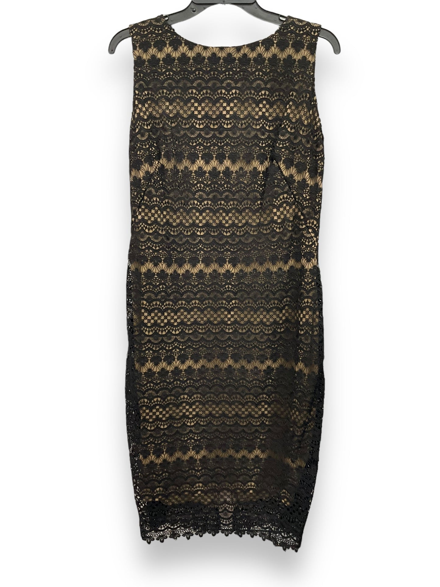 Black & Tan Dress Party Midi T Tahari, Size 14