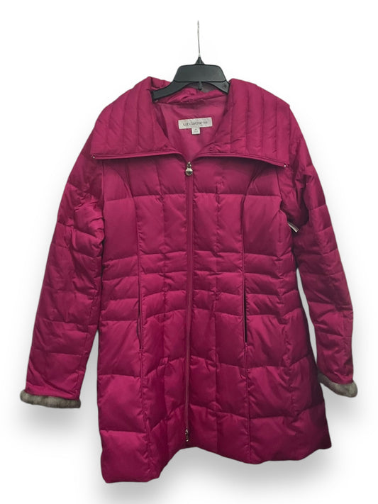 Coat Puffer & Quilted By Liz Claiborne In Pink, Size: M