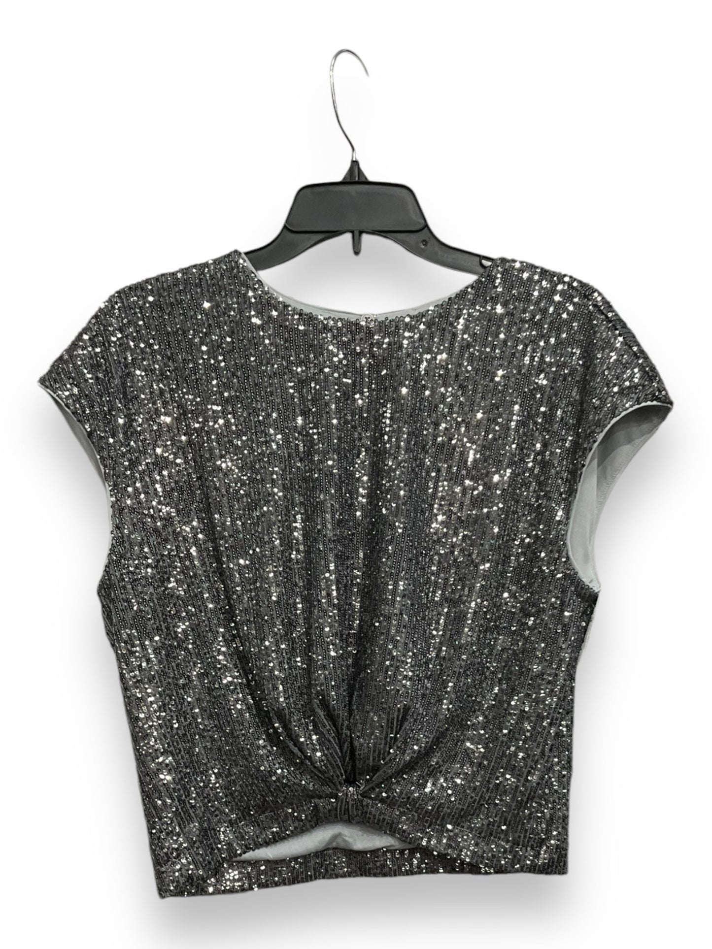 Top Sleeveless By Loft In Silver, Size: S