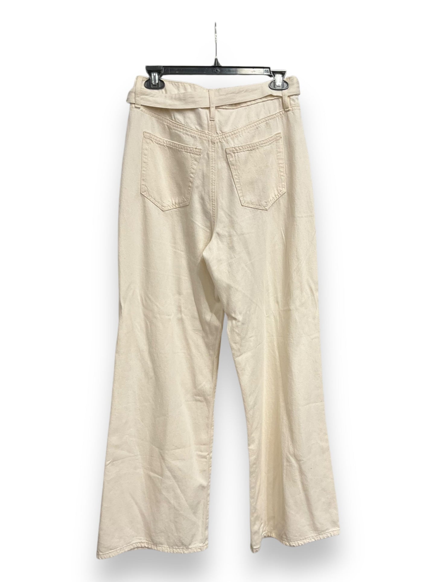 Jeans Wide Leg By Loft In Cream Denim, Size: 4