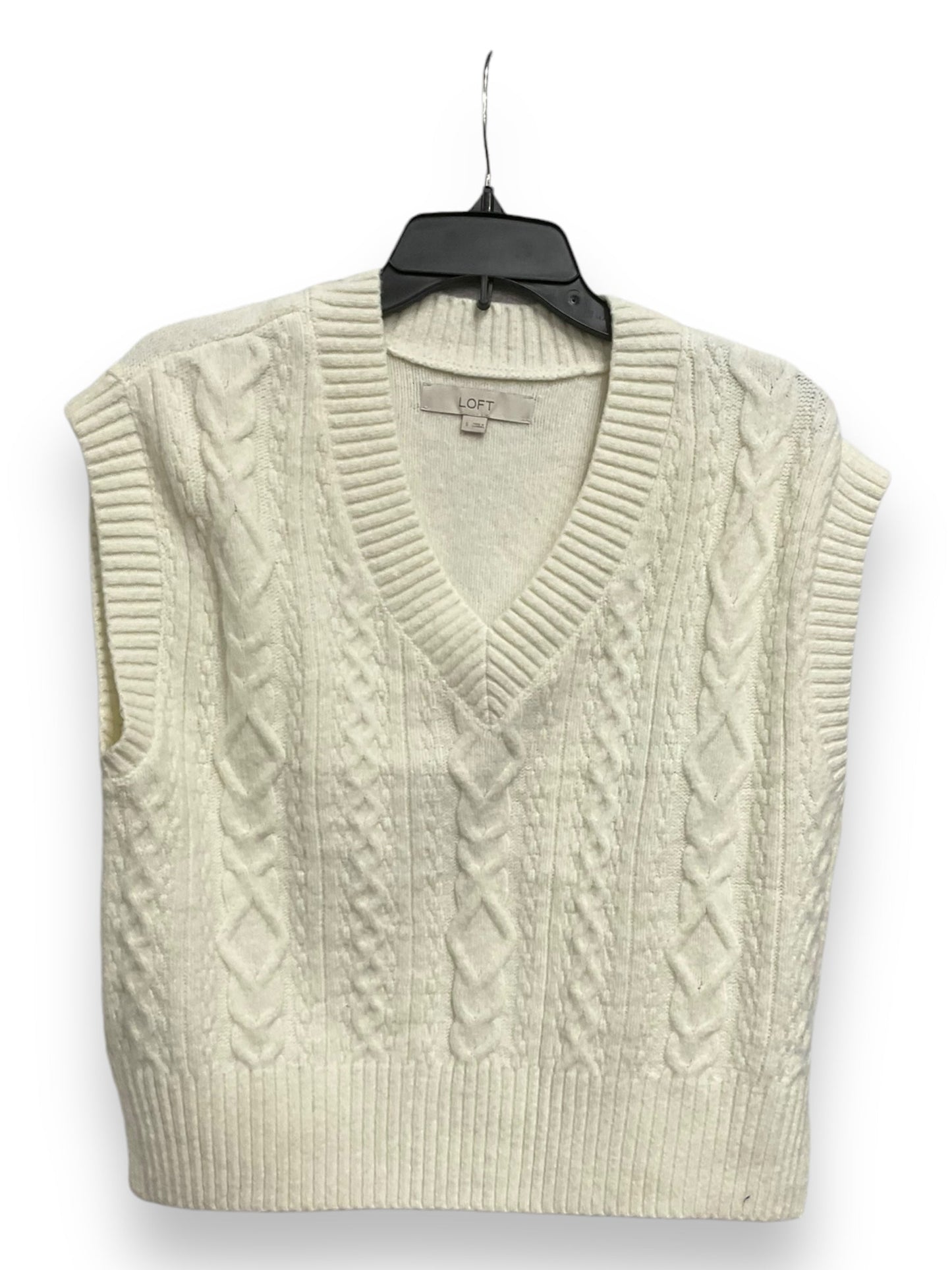 Vest Sweater By Loft In Cream, Size: S