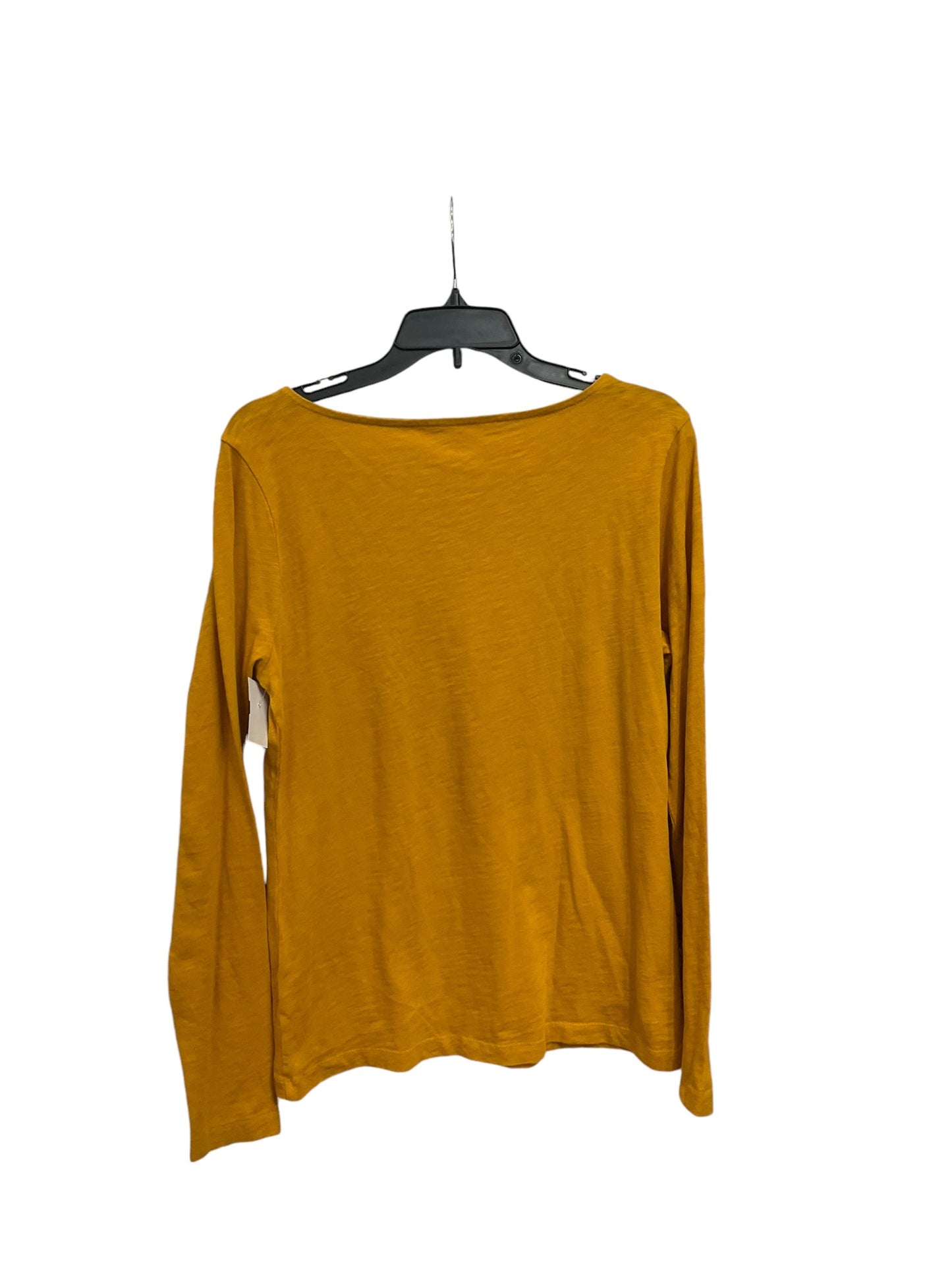 Top Long Sleeve Basic By J. Crew In Yellow, Size: L