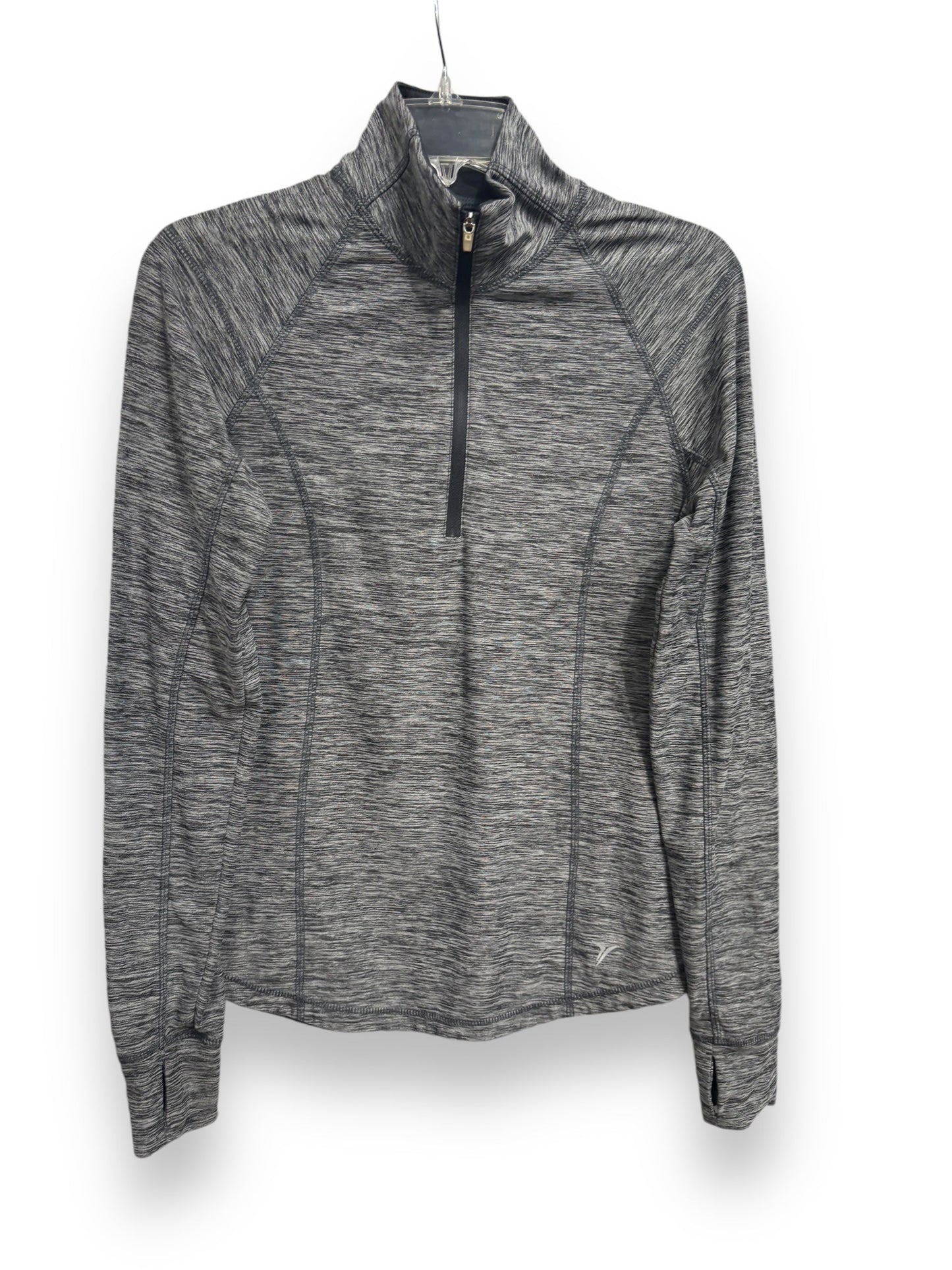 Athletic Top Long Sleeve Collar By Old Navy In Grey, Size: S