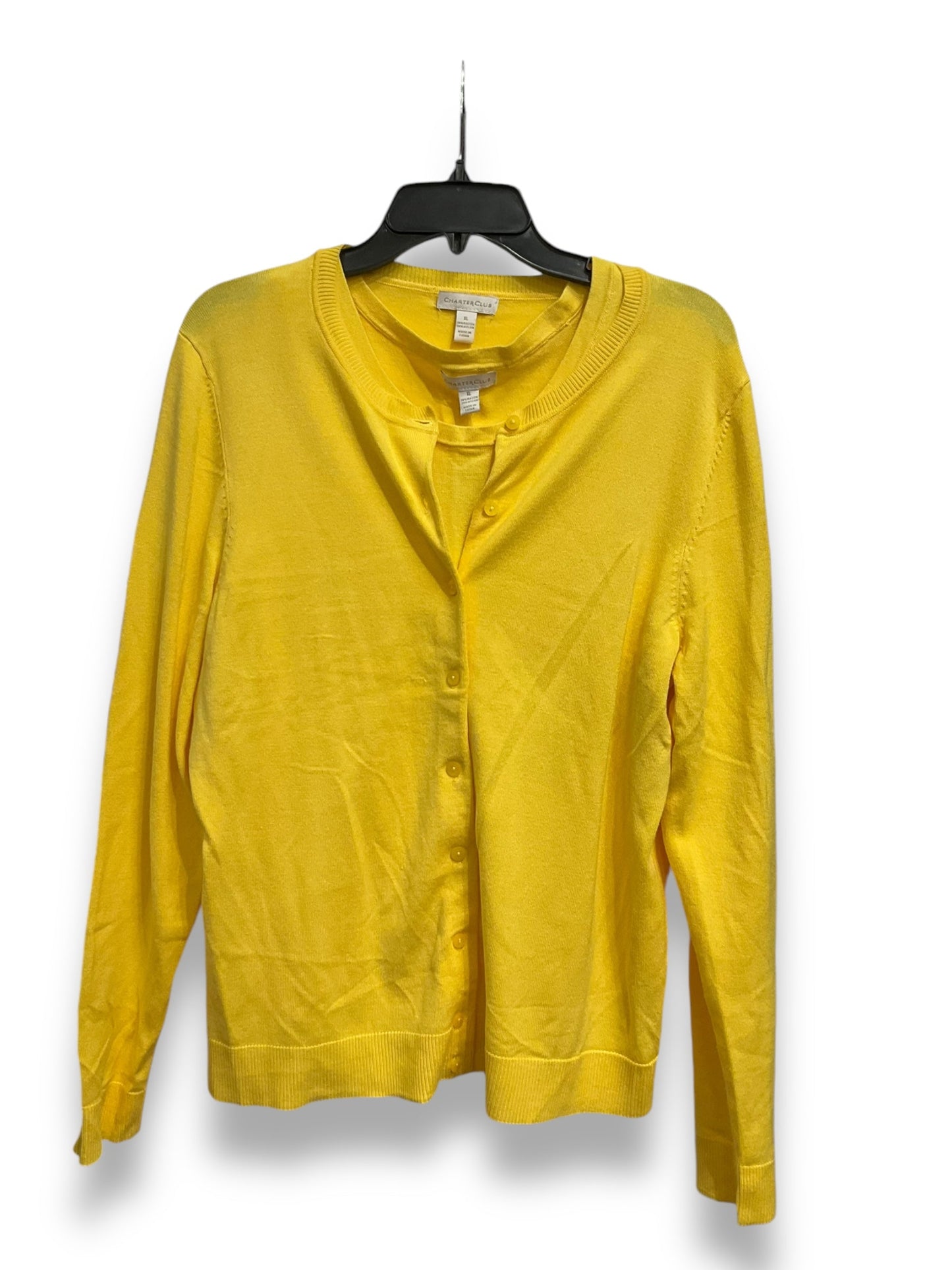 Sweater 2pc By Charter Club In Yellow, Size: Xl