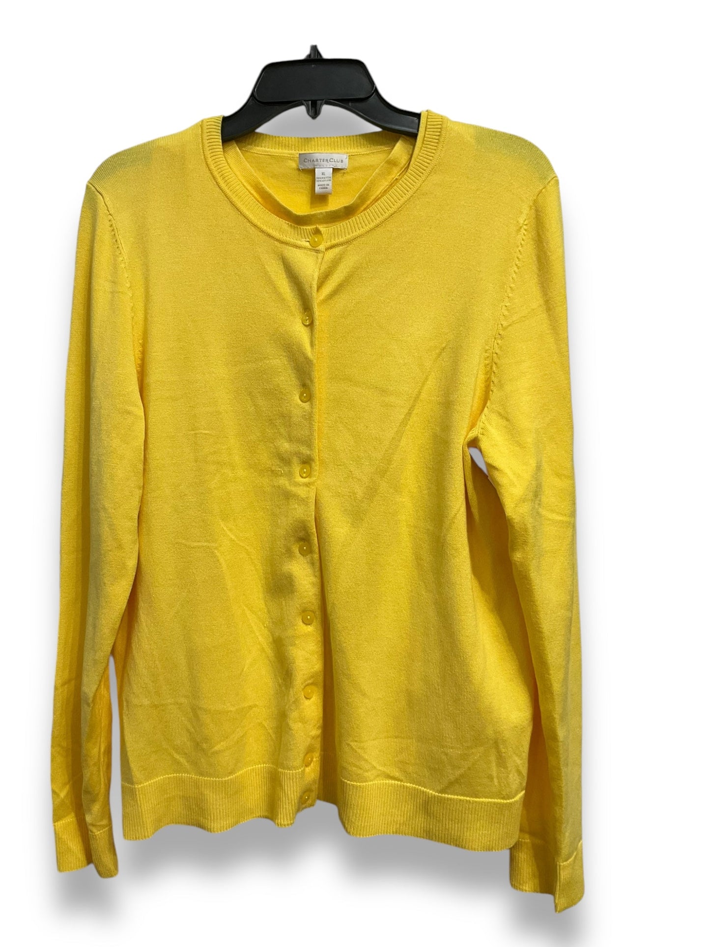 Sweater 2pc By Charter Club In Yellow, Size: Xl