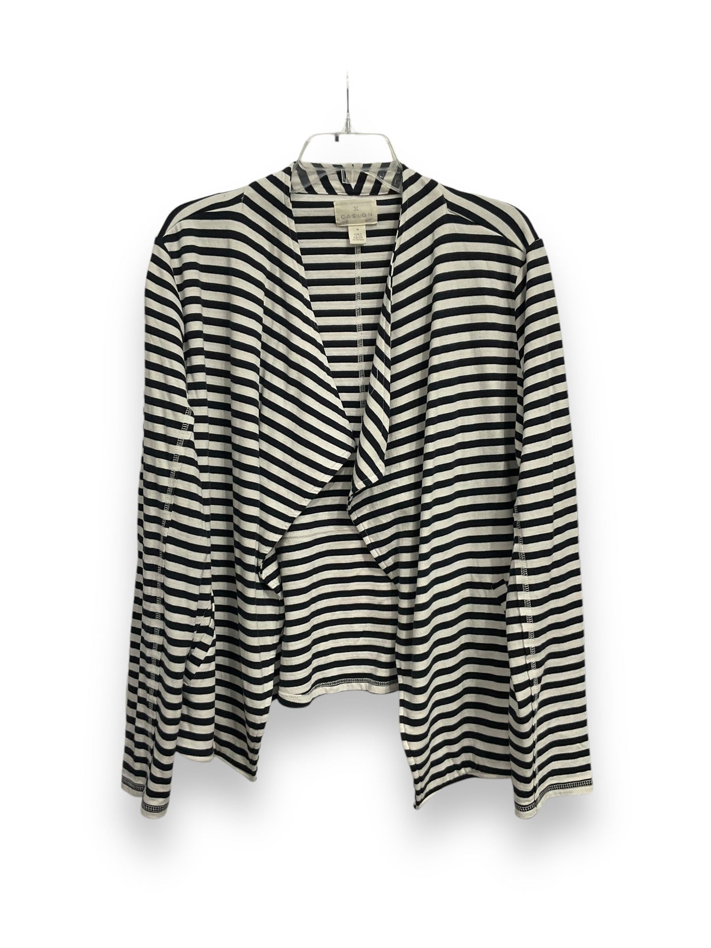 Cardigan By Cassini In Striped Pattern, Size: 1x