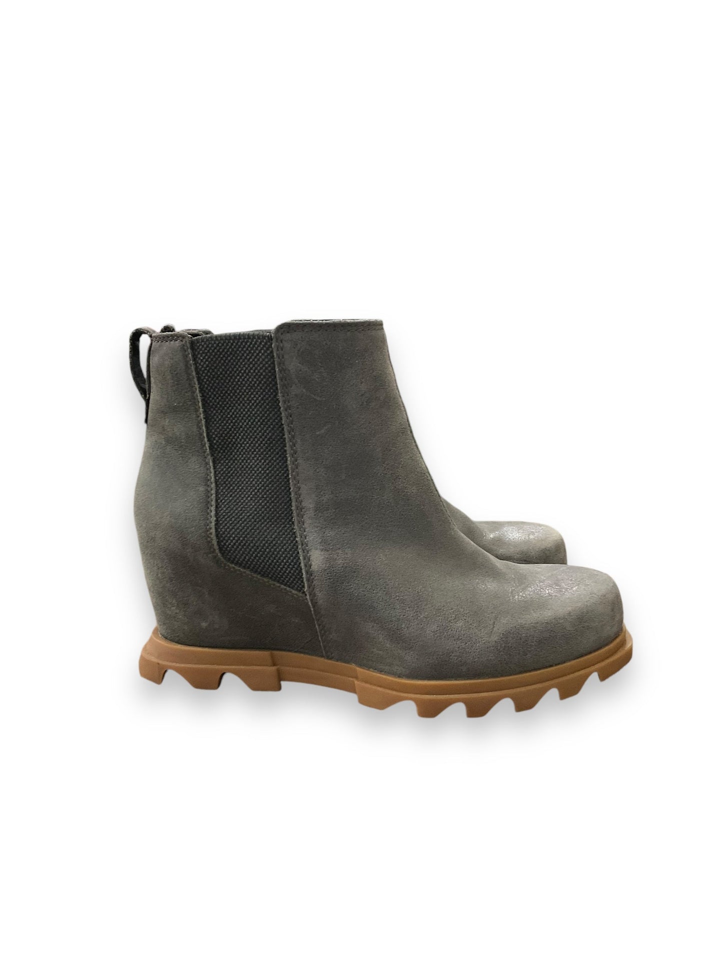 Boots Ankle Heels By Sorel In Grey, Size: 9.5