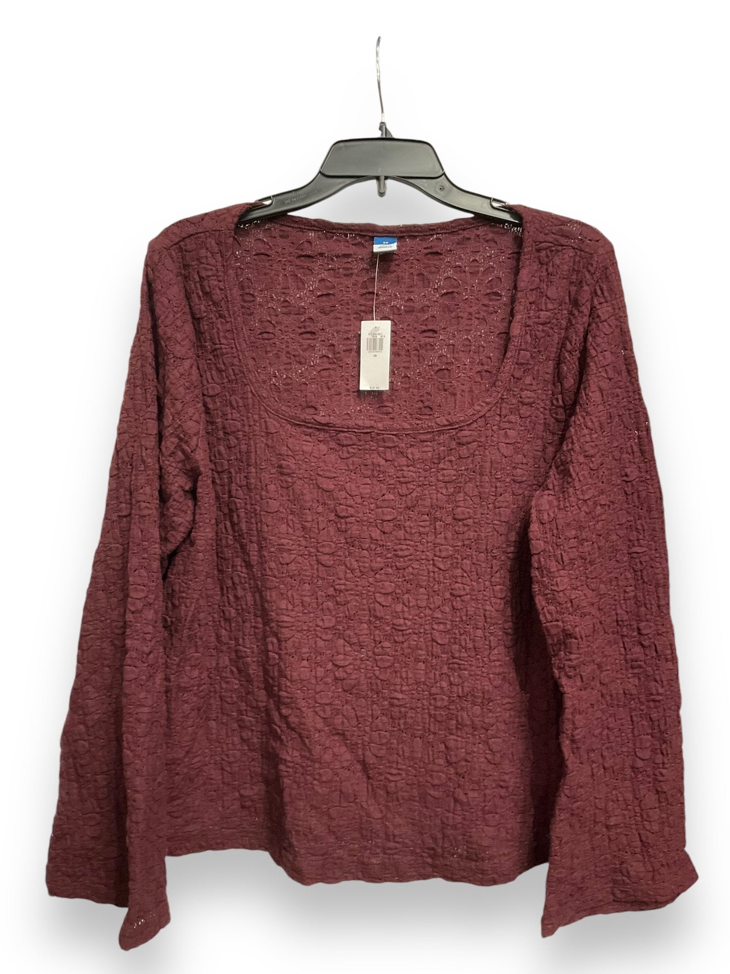 Top Long Sleeve By Old Navy In Maroon, Size: 2x