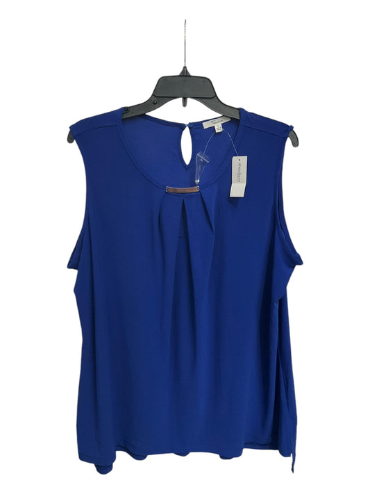 Top Sleeveless By 89th And Madison In Blue, Size: 1x