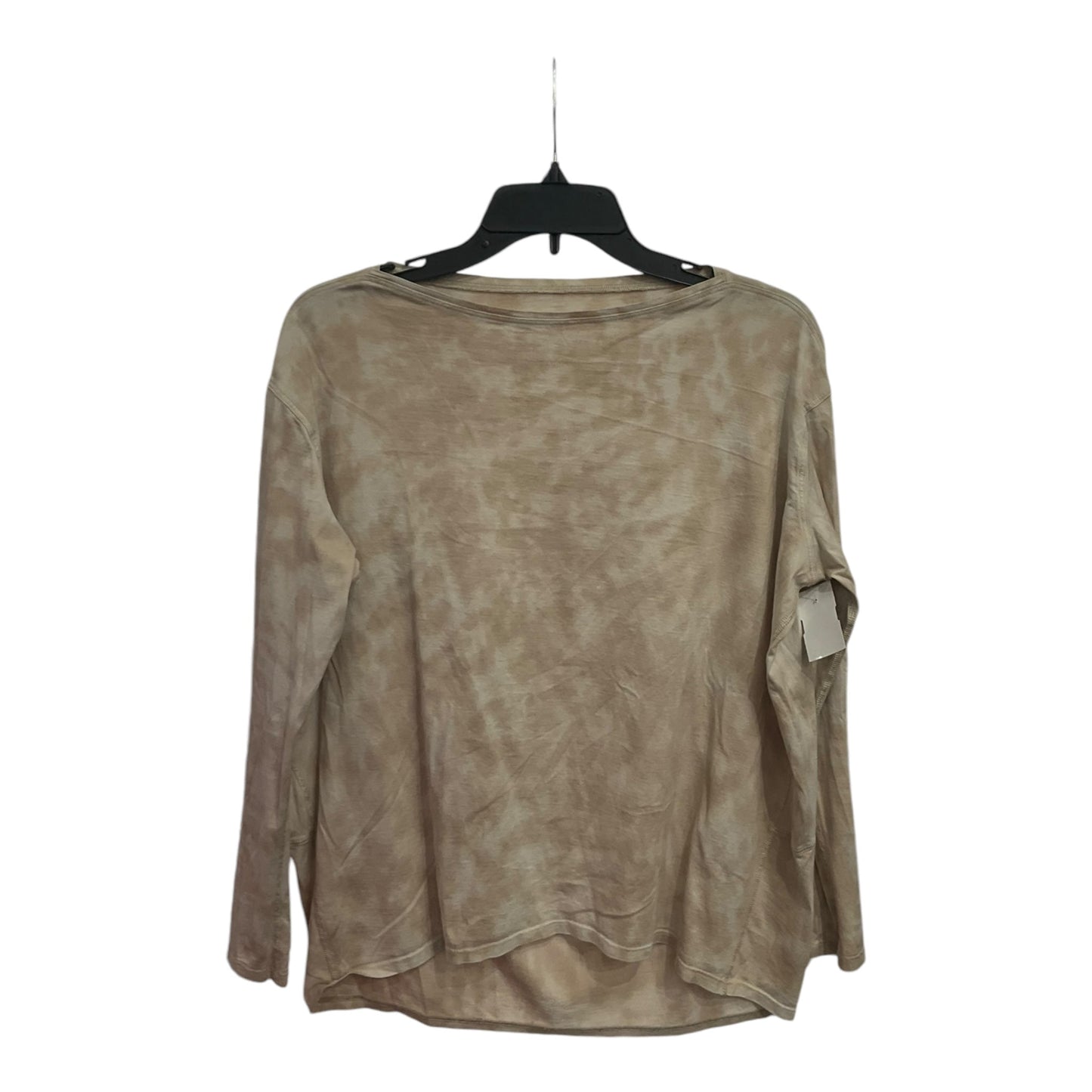 Athletic Top Long Sleeve Crewneck By Lululemon In Tan, Size: S