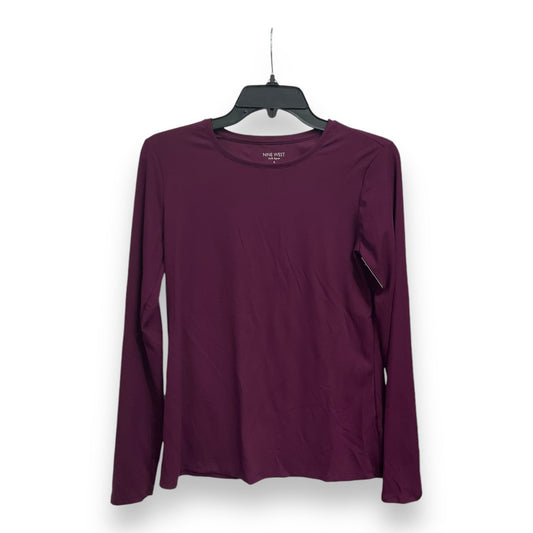 Top Long Sleeve Basic By Nine West Apparel In Purple, Size: S