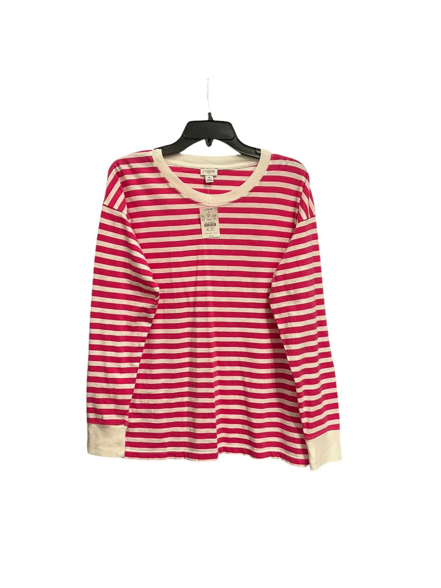 Top Long Sleeve Basic By J. Crew In Striped Pattern, Size: M