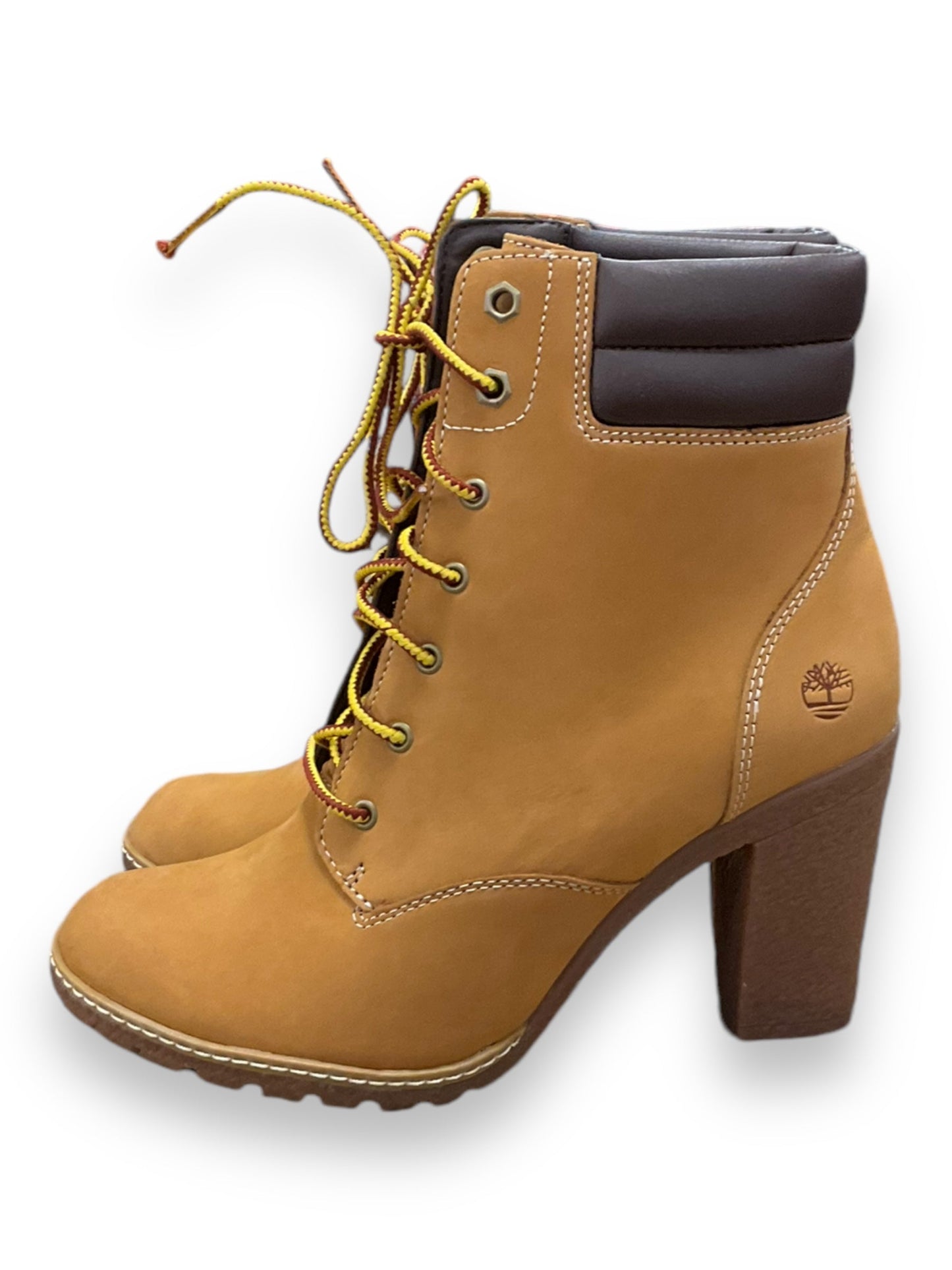 Boots Ankle Heels By Timberland In Tan, Size: 8