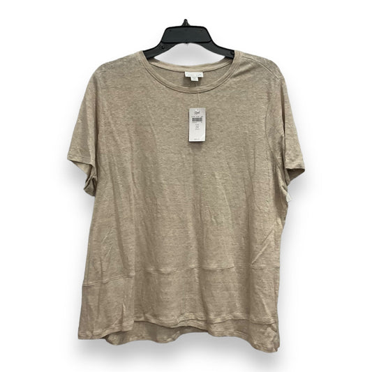 Tan Top Short Sleeve J. Jill, Size 2x