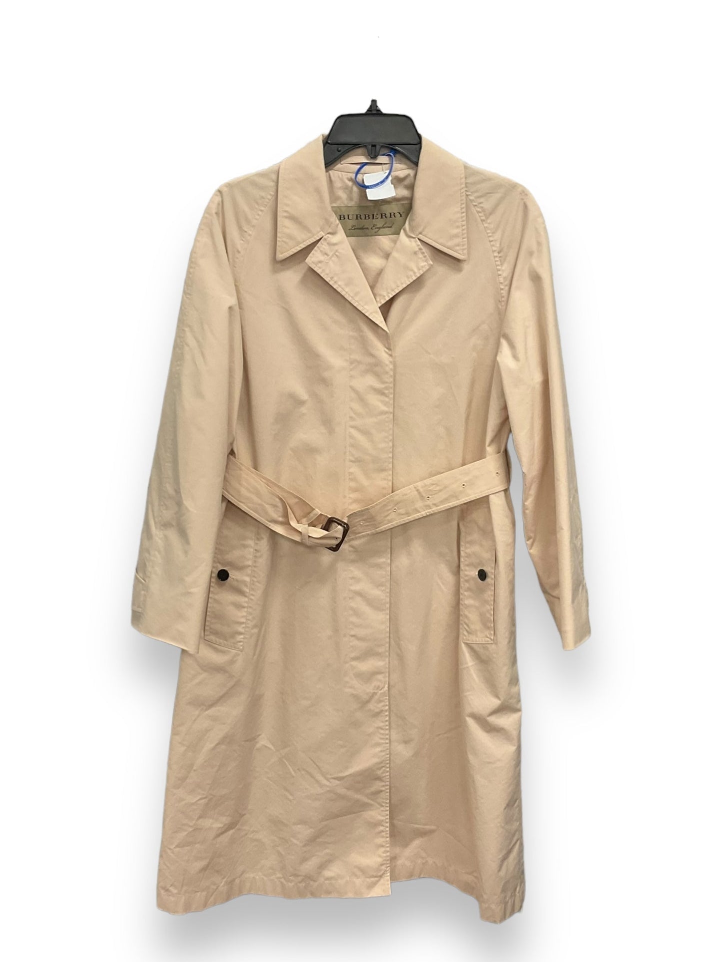 Tan Coat Luxury Designer Burberry, Size Xs