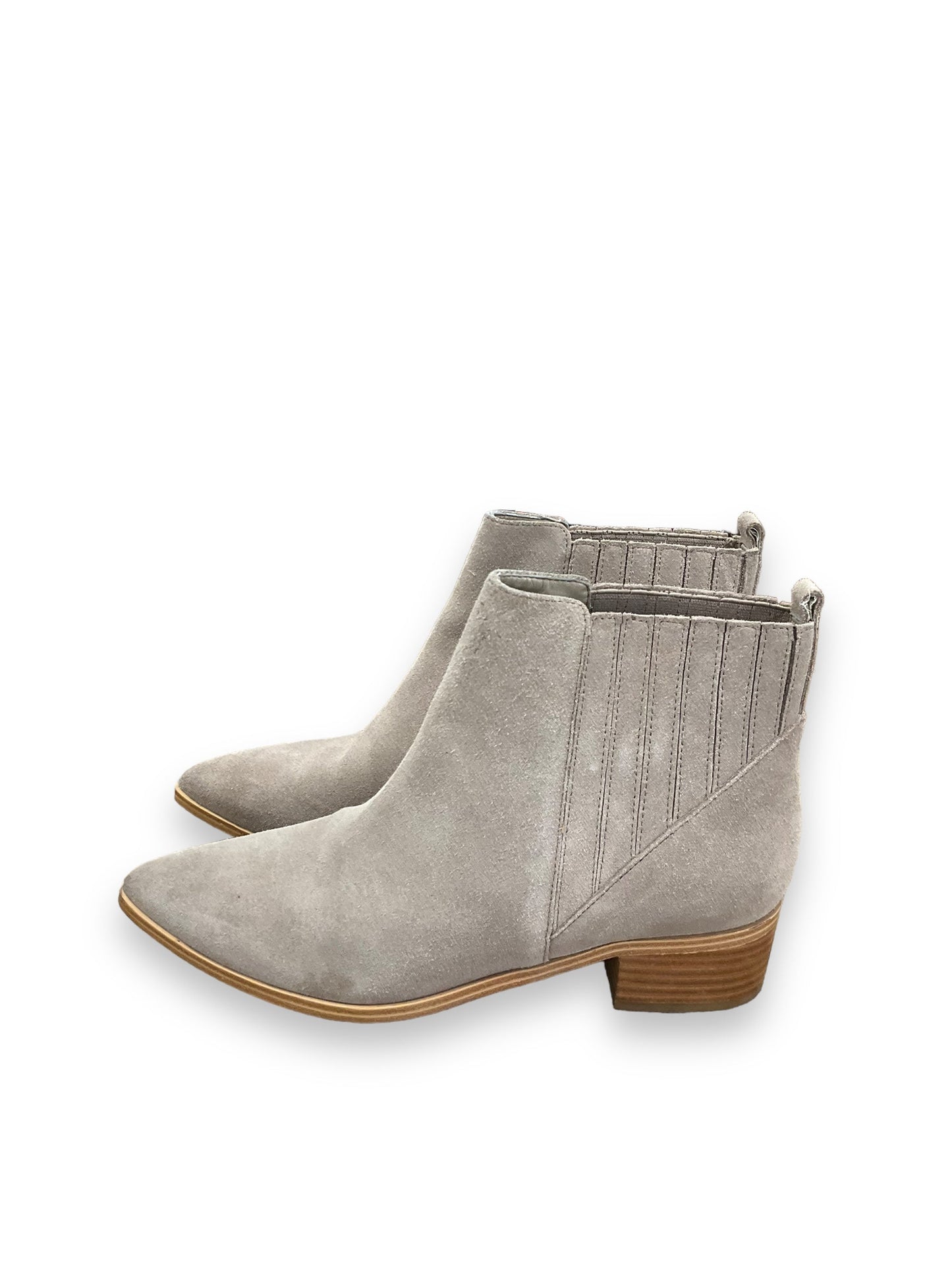 Grey Boots Ankle Heels Marc Fisher, Size 8