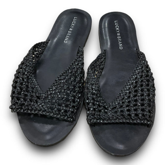 Sandals Flats By Lucky Brand In Black, Size: 9