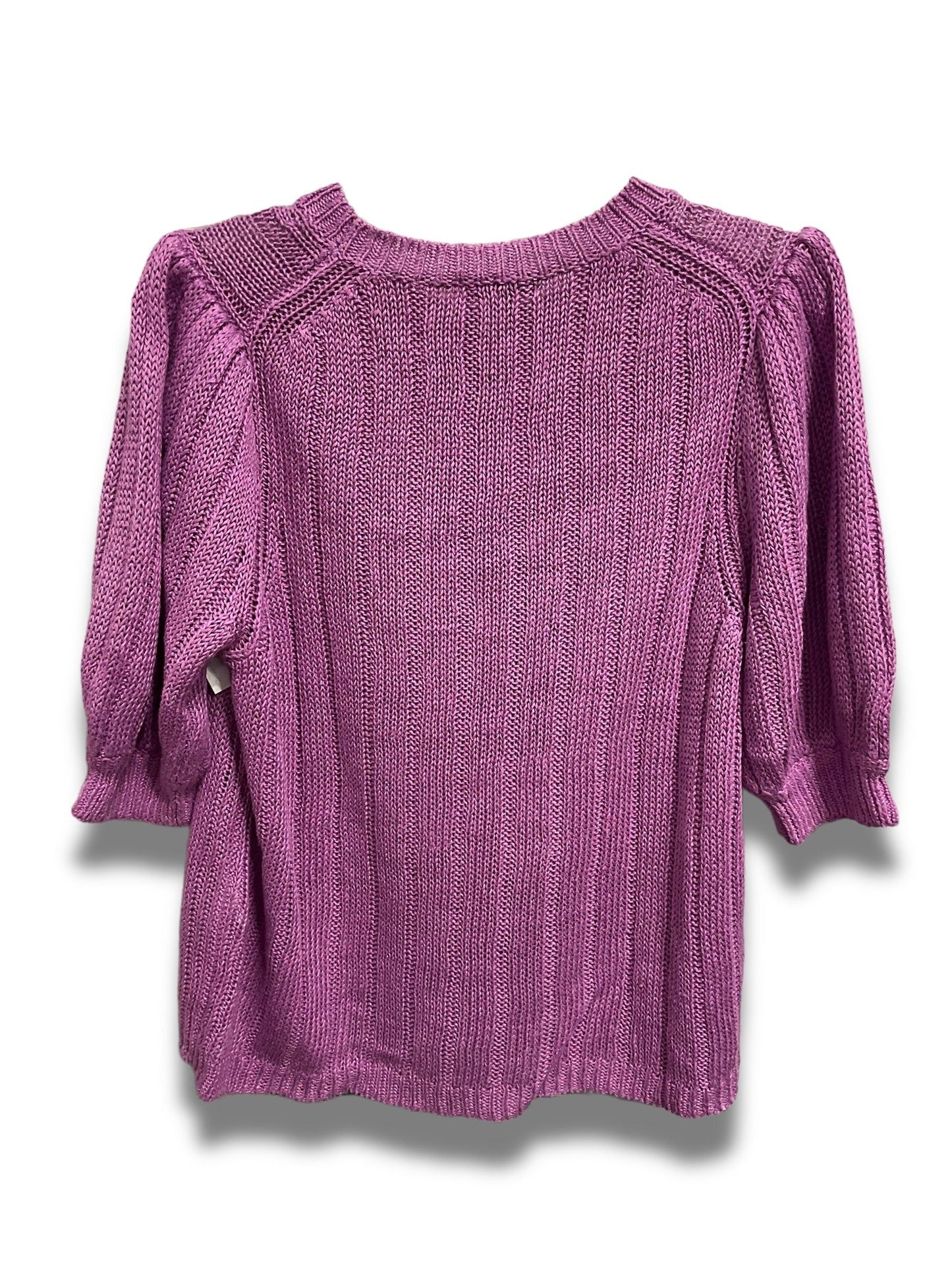 Sweater Short Sleeve By J. Crew In Purple, Size: Xl