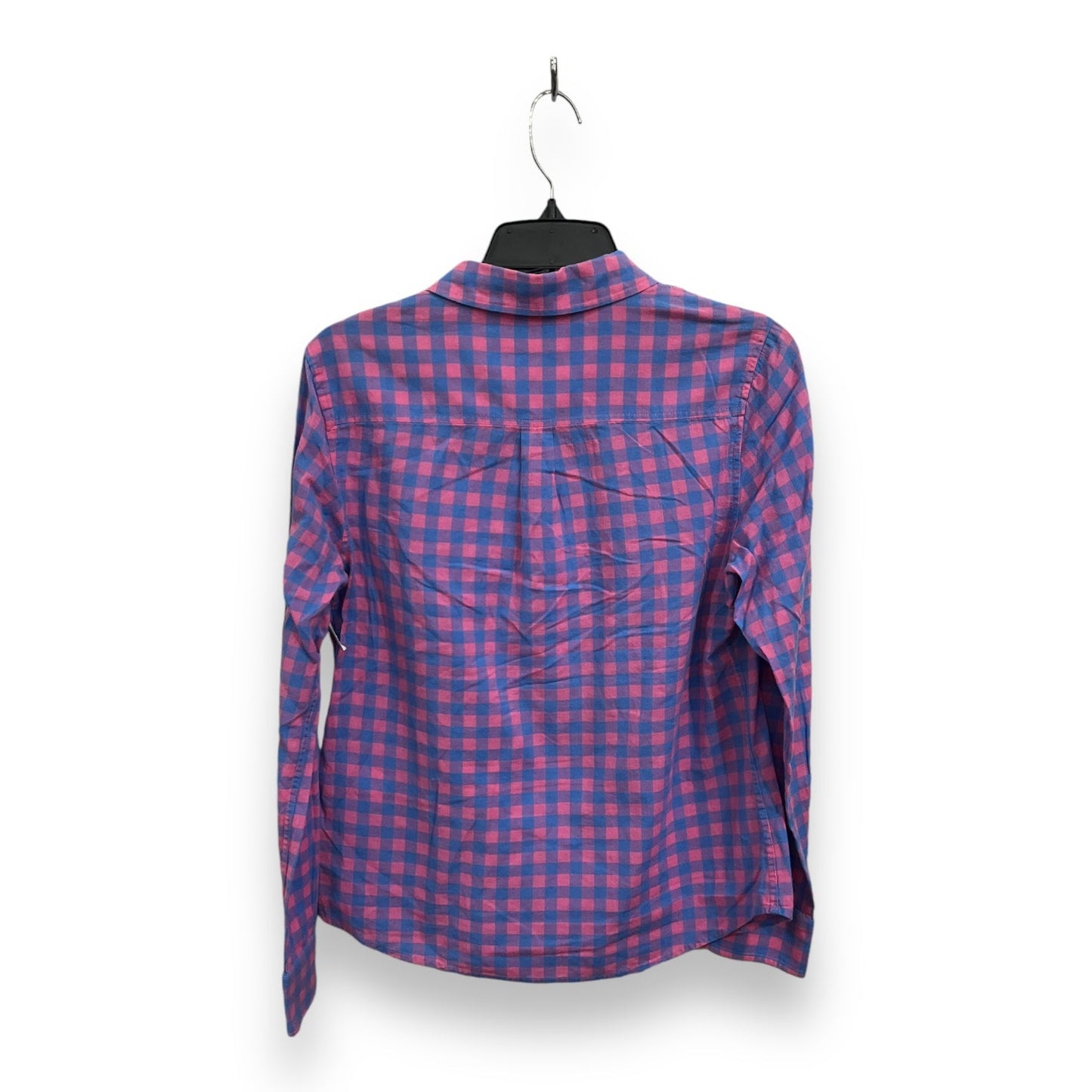 Top Long Sleeve By Vineyard Vines In Plaid Pattern, Size: M