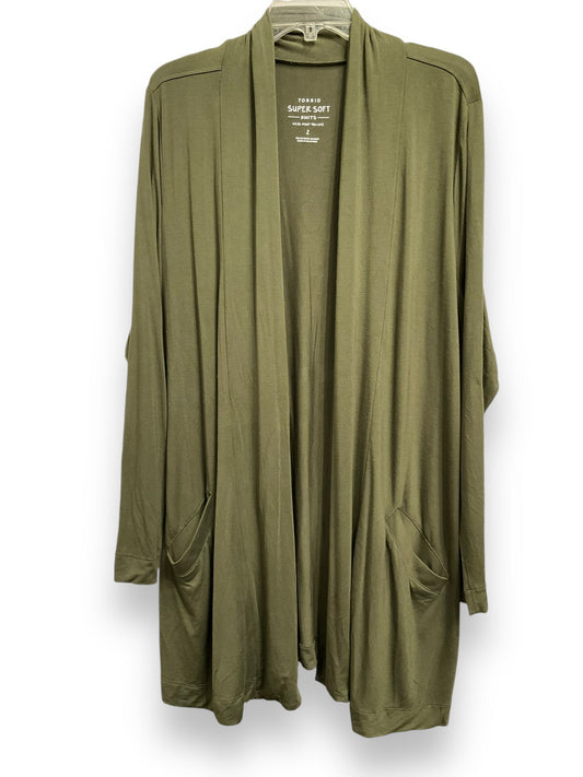 Cardigan By Torrid In Green, Size: 2x