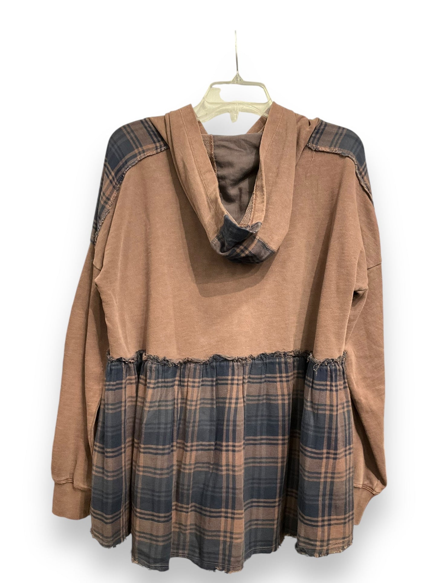 Top Long Sleeve By Lucky Brand In Plaid Pattern, Size: S