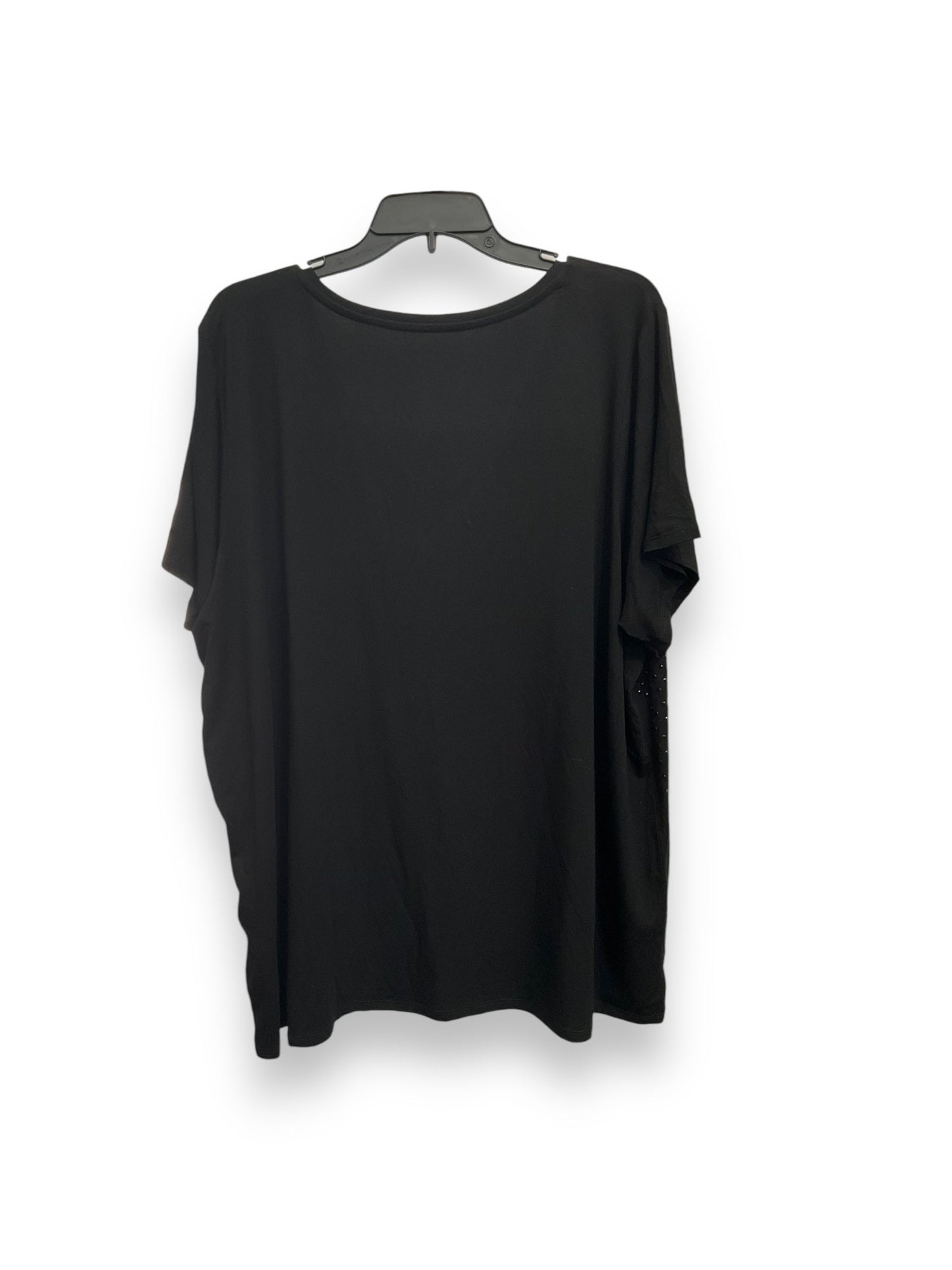 Top Short Sleeve By Calvin Klein In Black, Size: 3x