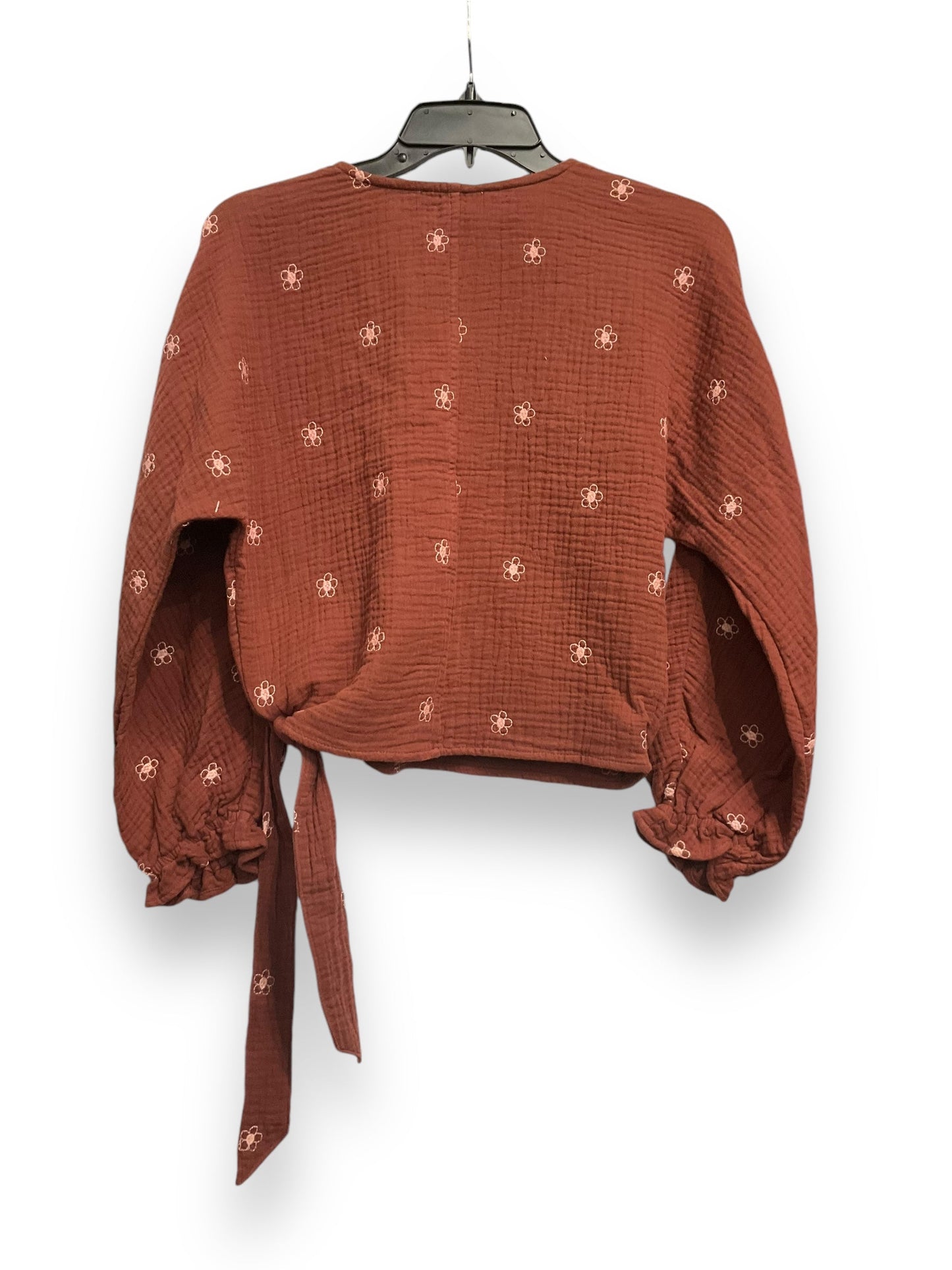 Top Long Sleeve By Madewell In Brown, Size: S