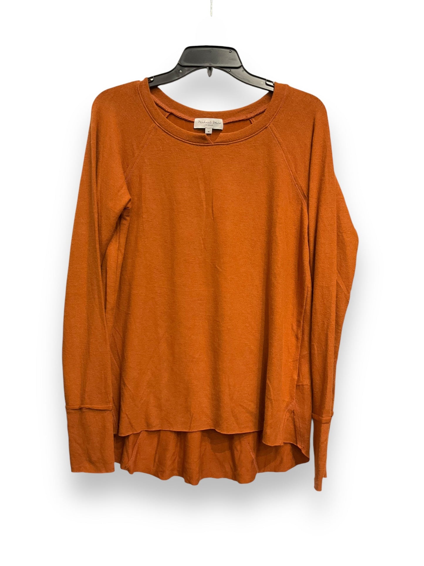 Top Long Sleeve By Michael Stars In Orange, Size: M