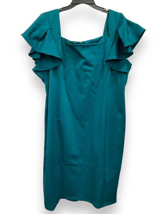 Teal Dress Casual Short Lane Bryant, Size 3x