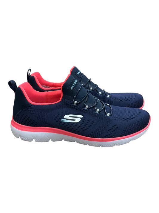 Shoes Athletic By Skechers In Blue & Pink, Size: 7.5