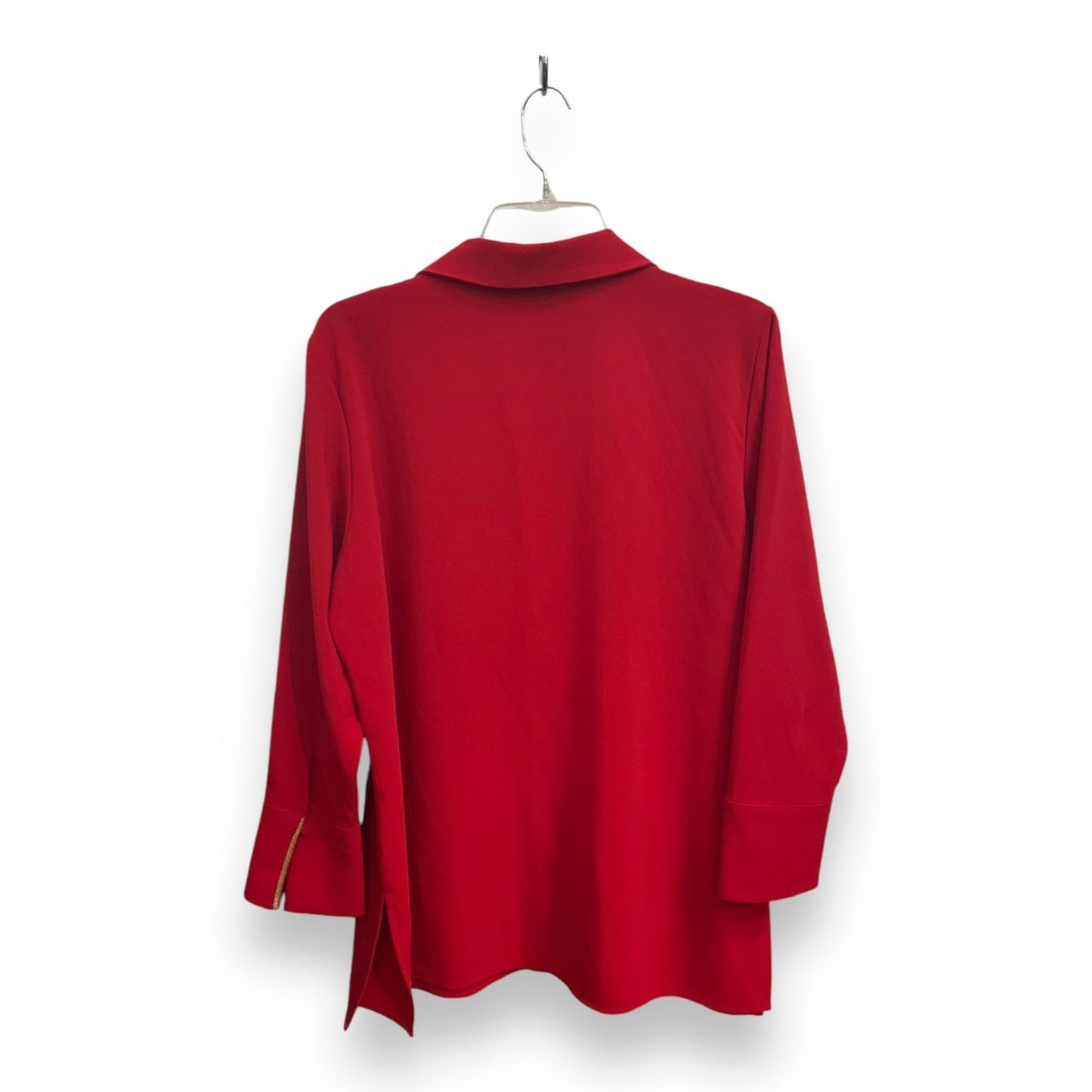 Blouse Long Sleeve By Chicos In Red, Size: Lp