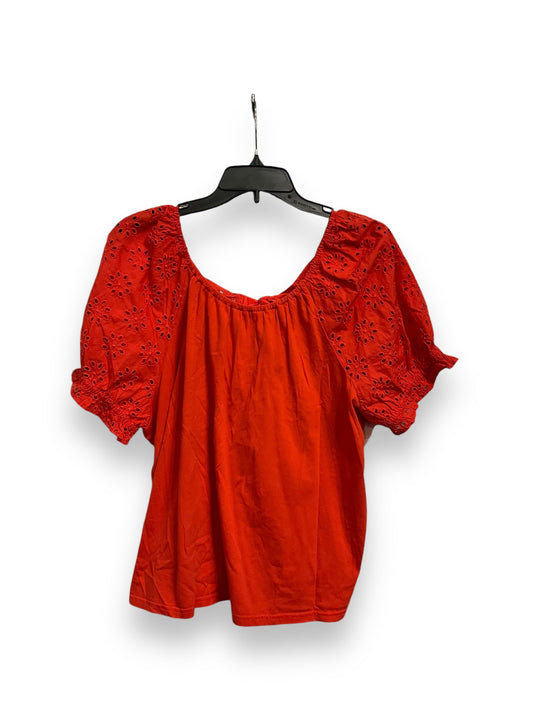 Top Short Sleeve By J. Crew In Orange, Size: Xl