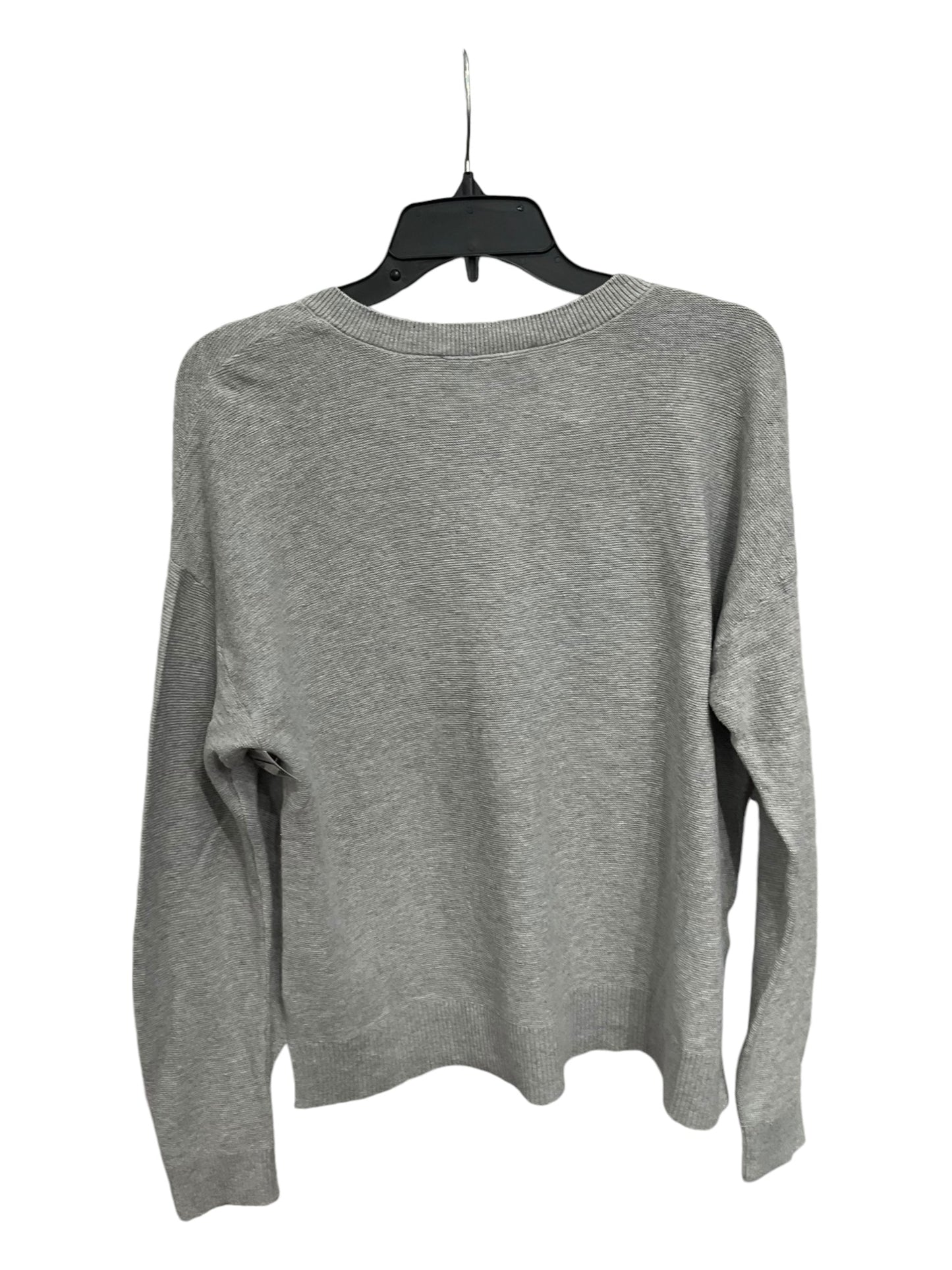 Top Long Sleeve Basic By Loft In Grey, Size: M