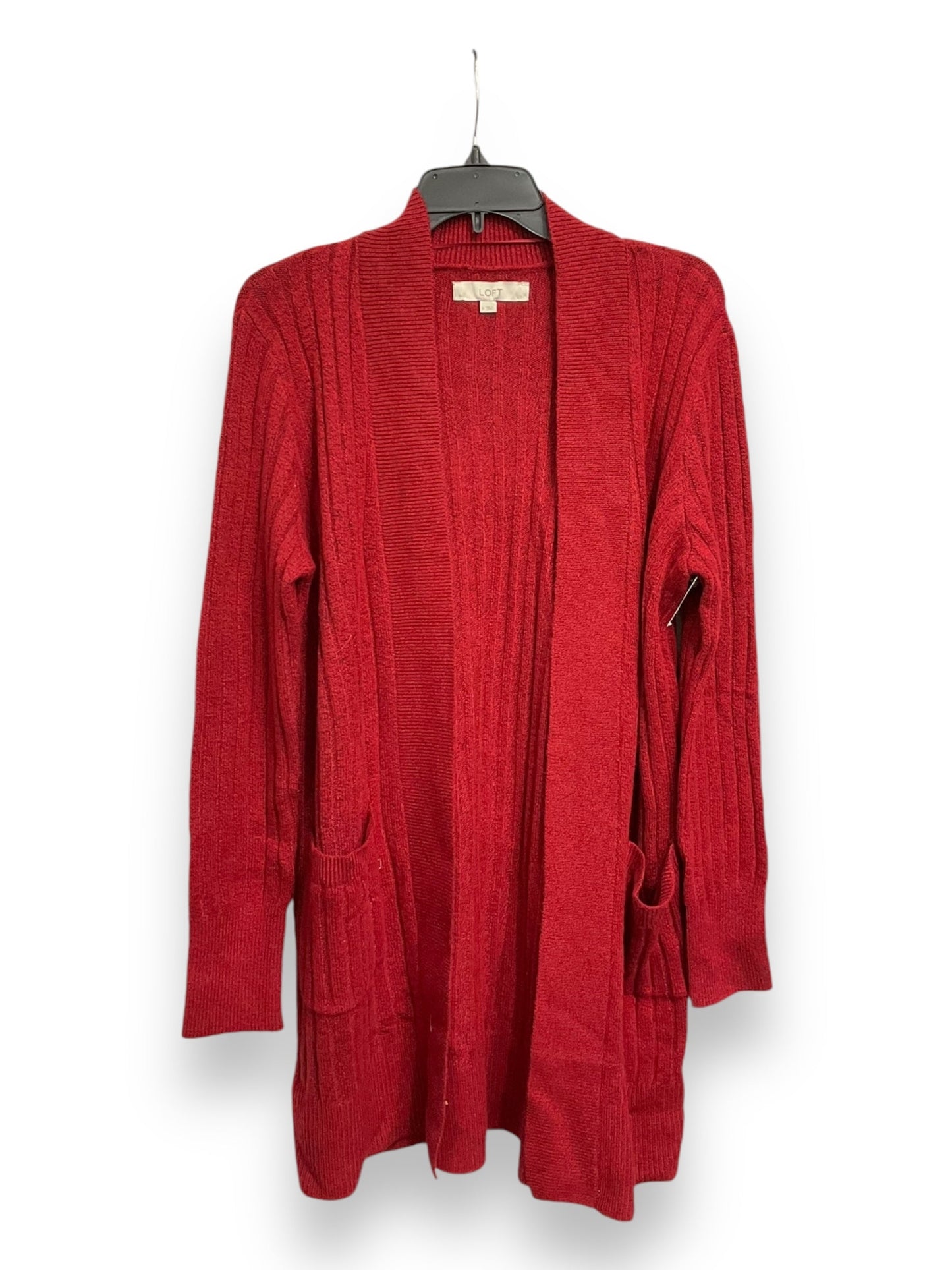 Cardigan By Loft In Red, Size: S